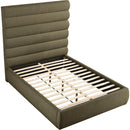  Color_Olive  Size_Queen  -- Adam Olive Boucle Fabric Upholstered Queen Bed IMAGE 6