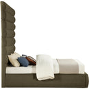  Color_Olive  Size_Queen  -- Adam Olive Boucle Fabric Upholstered Queen Bed IMAGE 4