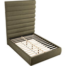  Color_Olive  Size_Queen  -- Adam Olive Boucle Fabric Upholstered Queen Bed IMAGE 6