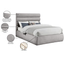 Meridian Adam Taupe Boucle Fabric Full Bed IMAGE 10