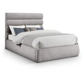  Color_Taupe  Size_Full  -- Adam Taupe Boucle Fabric Upholstered Full Bed IMAGE 1