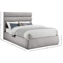 Meridian Adam Taupe Boucle Fabric Full Bed IMAGE 9