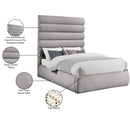 Meridian Adam Taupe Boucle Fabric Full Bed IMAGE 10