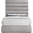  Color_Taupe  Size_Full  -- Adam Taupe Boucle Fabric Upholstered Full Bed IMAGE 3