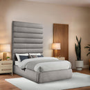 Meridian Adam Taupe Boucle Fabric Full Bed IMAGE 2