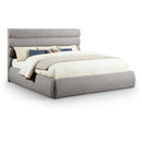  Color_Taupe  Size_King  -- Adam Taupe Boucle Fabric Upholstered King Bed IMAGE 1