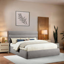  Color_Taupe  Size_King  -- Adam Taupe Boucle Fabric Upholstered King Bed IMAGE 2