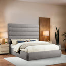  Color_Taupe  Size_King  -- Adam Taupe Boucle Fabric Upholstered King Bed IMAGE 2