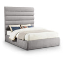  Color_Taupe  Size_Queen  -- Adam Taupe Boucle Fabric Upholstered Queen Bed IMAGE 1