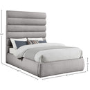  Color_Taupe  Size_Queen  -- Adam Taupe Boucle Fabric Upholstered Queen Bed IMAGE 9