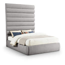  Color_Taupe  Size_Queen  -- Adam Taupe Boucle Fabric Upholstered Queen Bed IMAGE 1