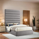  Color_Taupe  Size_Queen  -- Adam Taupe Boucle Fabric Upholstered Queen Bed IMAGE 2