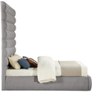Meridian Adam Taupe Boucle Fabric Queen Bed IMAGE 4
