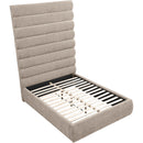 Meridian Adam Beige Chenille Fabric Full Bed IMAGE 7