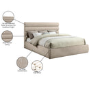  Color_Beige  Size_King  -- Adam Beige Chenille Fabric Upholstered King Bed IMAGE 10