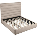  Color_Beige  Size_King  -- Adam Beige Chenille Fabric Upholstered King Bed IMAGE 7