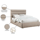  Color_Beige  Size_Queen  -- Adam Beige Chenille Fabric Upholstered Queen Bed IMAGE 10