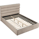  Color_Beige  Size_Queen  -- Adam Beige Chenille Fabric Upholstered Queen Bed IMAGE 7