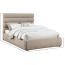  Color_Beige  Size_Queen  -- Adam Beige Chenille Fabric Upholstered Queen Bed IMAGE 9