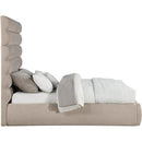 Color_Beige  Size_Queen  -- Adam Beige Chenille Fabric Upholstered Queen Bed IMAGE 4