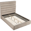  Color_Beige  Size_Queen  -- Adam Beige Chenille Fabric Upholstered Queen Bed IMAGE 7