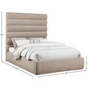  Color_Beige  Size_Queen  -- Adam Beige Chenille Fabric Upholstered Queen Bed IMAGE 9