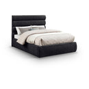  Color_Black  Size_Full  -- Adam Black Chenille Fabric Upholstered Full Bed IMAGE 1