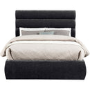  Color_Black  Size_Full  -- Adam Black Chenille Fabric Upholstered Full Bed IMAGE 3