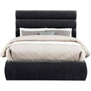 Meridian Adam Black Chenille Fabric Full Bed IMAGE 3