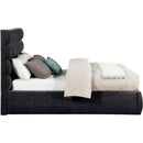  Color_Black  Size_Full  -- Adam Black Chenille Fabric Upholstered Full Bed IMAGE 4