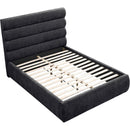 Meridian Adam Black Chenille Fabric Full Bed IMAGE 7