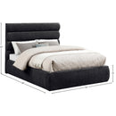  Color_Black  Size_Full  -- Adam Black Chenille Fabric Upholstered Full Bed IMAGE 9