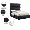  Color_Black  Size_Full  -- Adam Black Chenille Fabric Upholstered Full Bed IMAGE 10