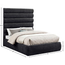  Color_Black  Size_Full  -- Adam Black Chenille Fabric Upholstered Full Bed IMAGE 9