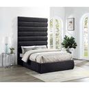  Color_Black  Size_Full  -- Adam Black Chenille Fabric Upholstered Full Bed IMAGE 2