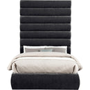  Color_Black  Size_Full  -- Adam Black Chenille Fabric Upholstered Full Bed IMAGE 3