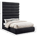 Color_Black  Size_Full  -- Adam Black Chenille Fabric Upholstered Full Bed IMAGE 9