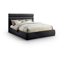 Color_Black  Size_King  -- Adam Black Chenille Fabric Upholstered King Bed IMAGE 1