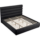  Color_Black  Size_King  -- Adam Black Chenille Fabric Upholstered King Bed IMAGE 7