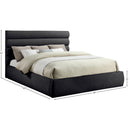  Color_Black  Size_King  -- Adam Black Chenille Fabric Upholstered King Bed IMAGE 9
