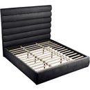 Meridian Adam Black Chenille Fabric King Bed IMAGE 7