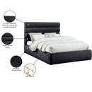  Color_Black  Size_Queen  -- Adam Black Chenille Fabric Upholstered Queen Bed IMAGE 10