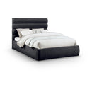  Color_Black  Size_Queen  -- Adam Black Chenille Fabric Upholstered Queen Bed IMAGE 1