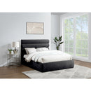  Color_Black  Size_Queen  -- Adam Black Chenille Fabric Upholstered Queen Bed IMAGE 2