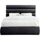  Color_Black  Size_Queen  -- Adam Black Chenille Fabric Upholstered Queen Bed IMAGE 3