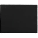 Meridian Adam Black Chenille Fabric Queen Bed IMAGE 5