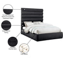  Color_Black  Size_Queen  -- Adam Black Chenille Fabric Upholstered Queen Bed IMAGE 10
