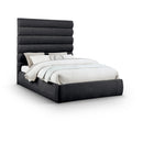  Color_Black  Size_Queen  -- Adam Black Chenille Fabric Upholstered Queen Bed IMAGE 1