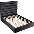  Color_Black  Size_Queen  -- Adam Black Chenille Fabric Upholstered Queen Bed IMAGE 7