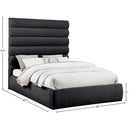  Color_Black  Size_Queen  -- Adam Black Chenille Fabric Upholstered Queen Bed IMAGE 9
